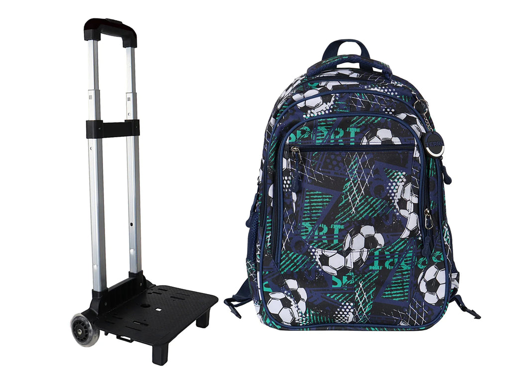 Mochila Rodante Terry Balones Azul para Niño
