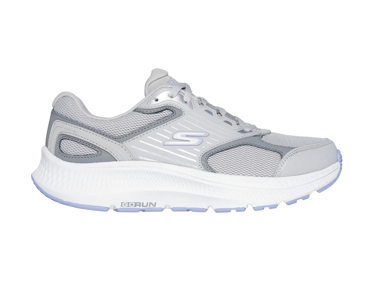 Tenis Skechers Go Run Consistent 20 Gris y Lavanda para Mujer