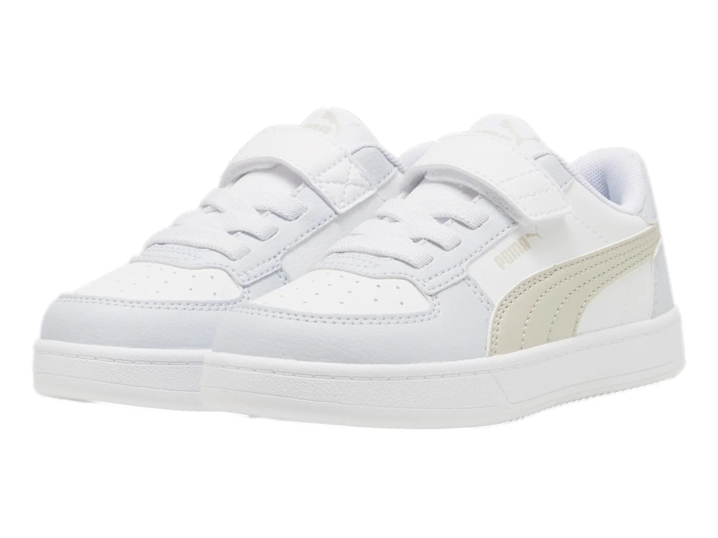 Tenis PUMA Caven 20 Blanco y Beige para Niño