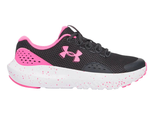 Tenis Under Armour GGS Surge 4 Negro y Rosa para Niña