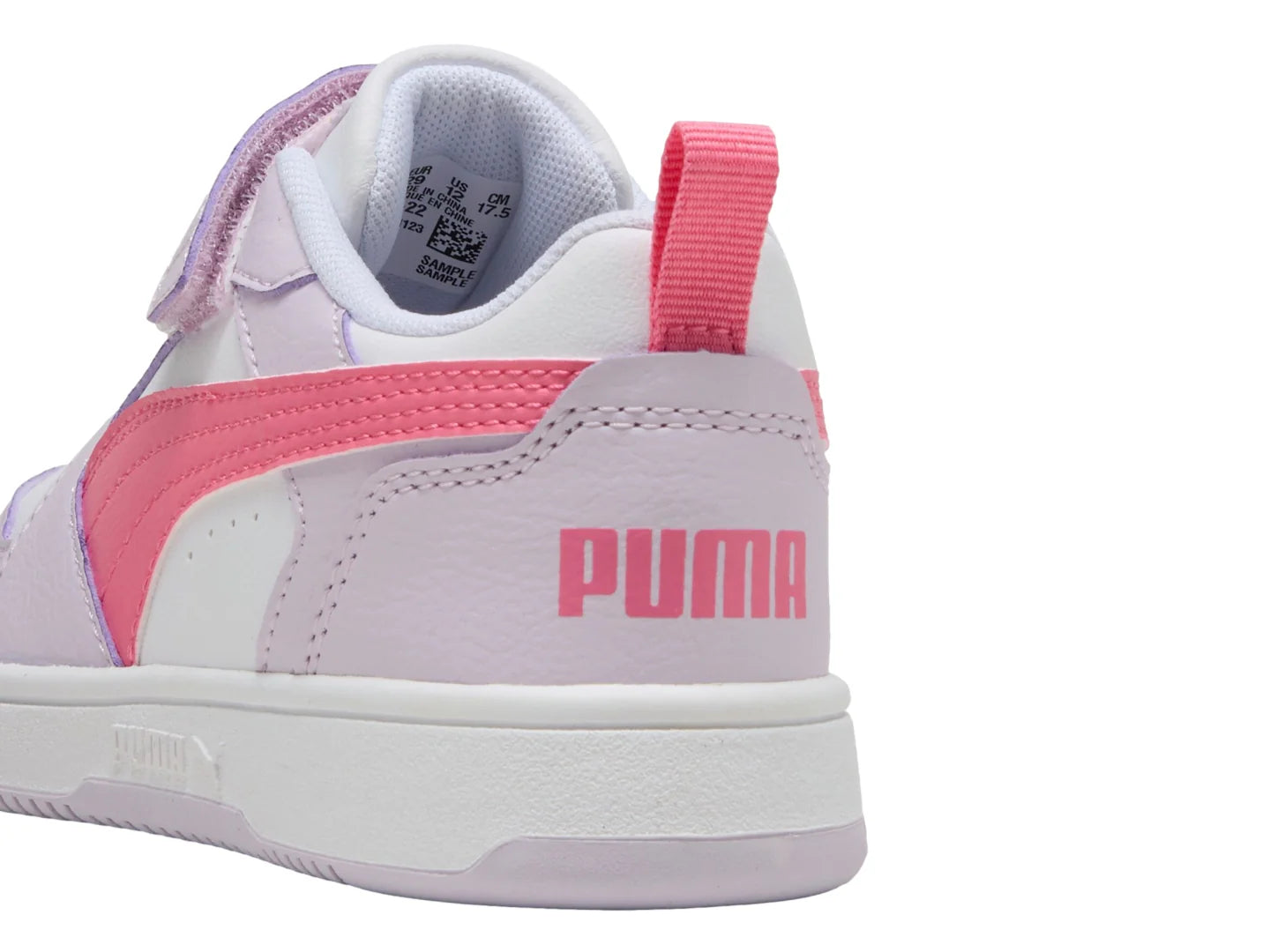 Tenis PUMA Rebound V6 Lo ACINF Lila y Rosa para Niña