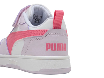 Tenis PUMA Rebound V6 Lo ACINF Lila y Rosa para Niña