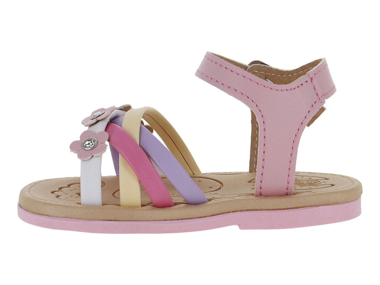 Sandalias Biberones Rosa Multicolor para Bebé