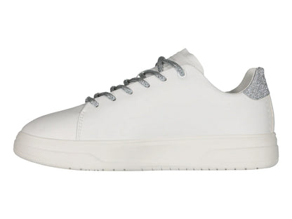 Tenis Charly Classic Blanco y Plata para Mujer