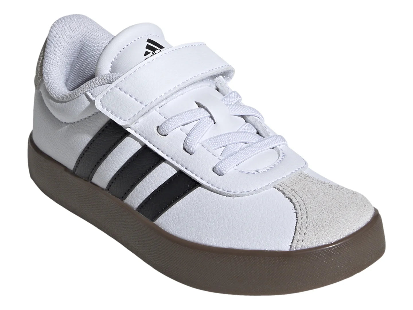 Tenis Adidas VL Court 30 Blanco y Negro para Niño