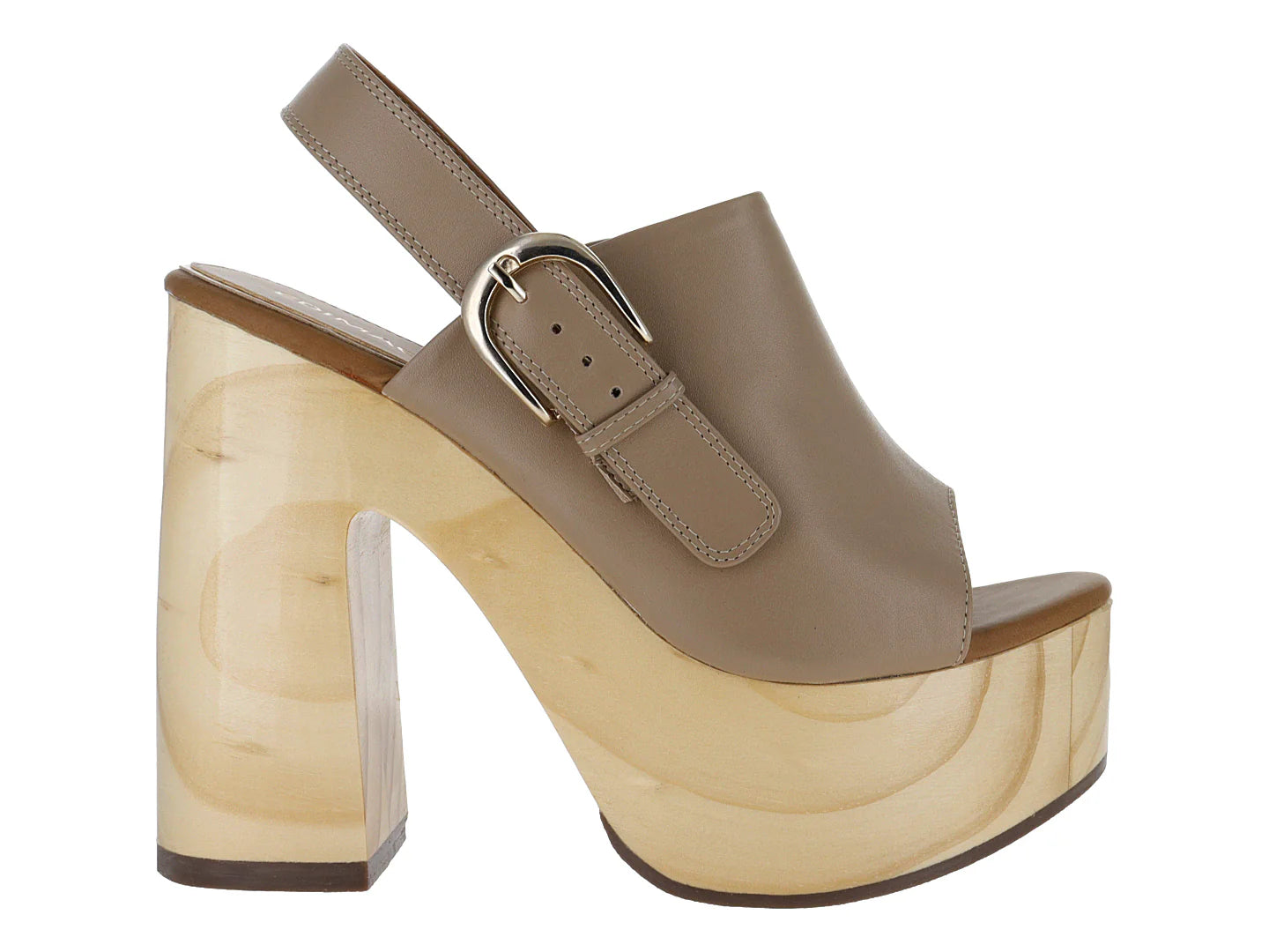 Sandalias de Tacón Edimag Color Sand para Mujer