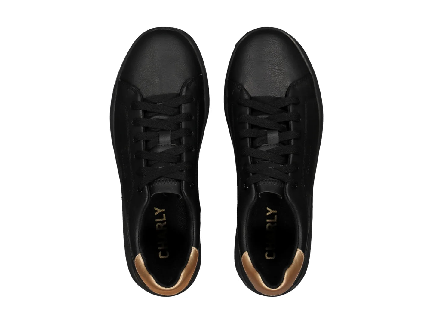 Tenis Charly Negro con Oro para Mujer