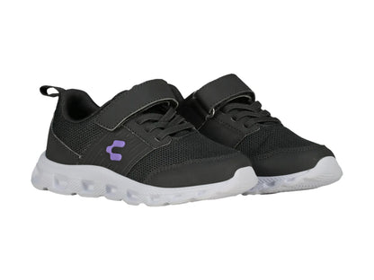 Tenis Charly Light Sport Negro y Lila para Niña