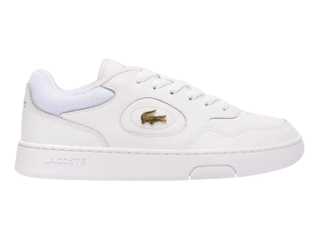 Tenis Lacoste Lineset 124 Blanco y Dorado para Mujer