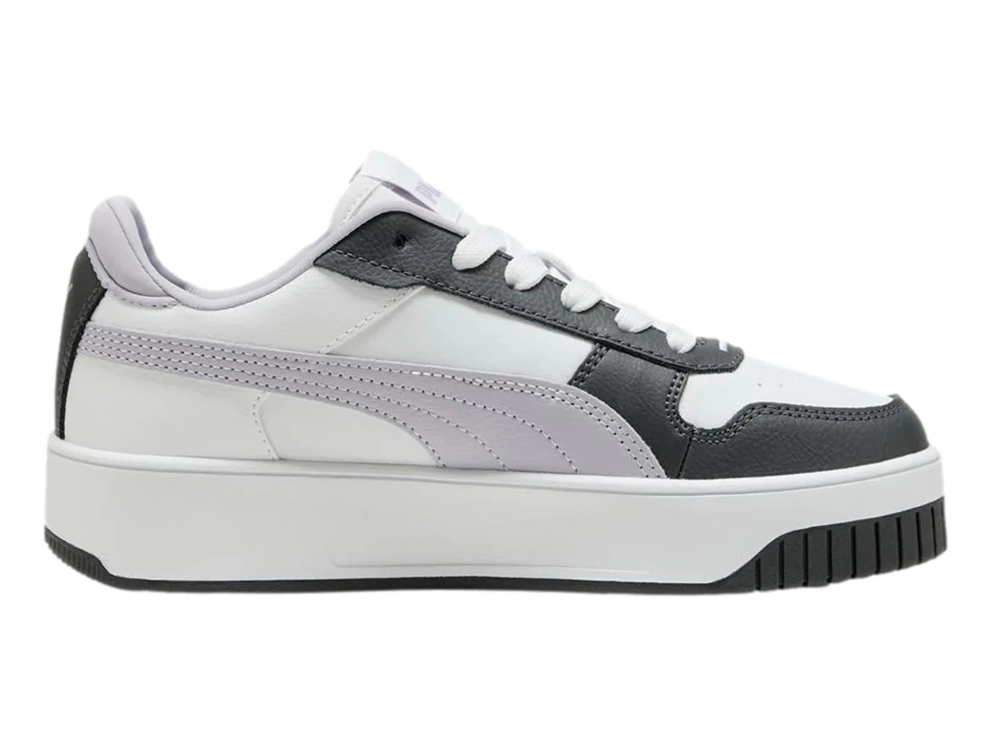 Tenis PUMA Carina Street Blanco y Lila para Niña