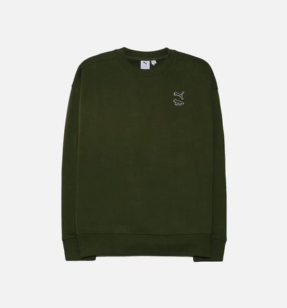 Maison Kitsune Crew Mens Crew Green