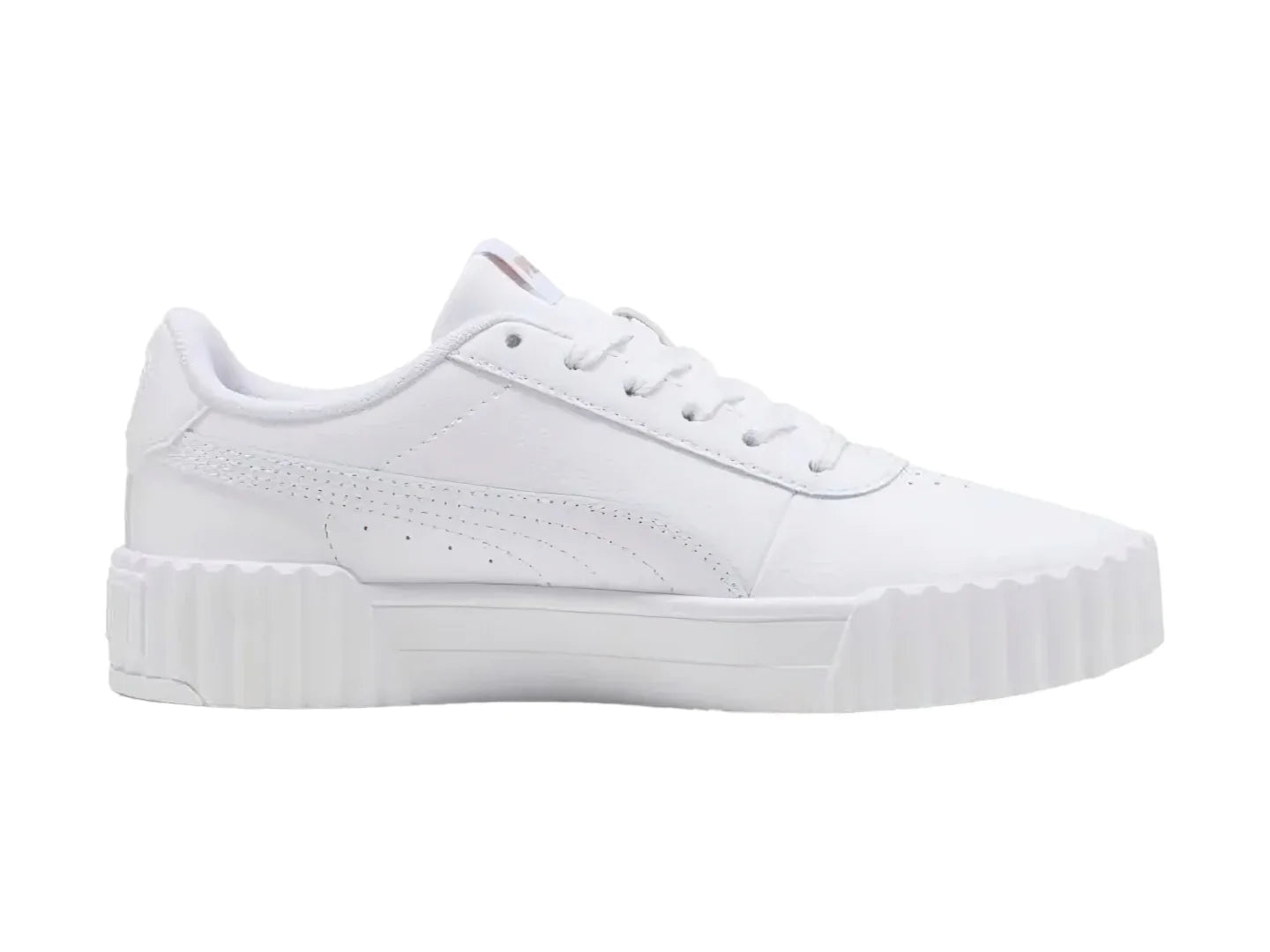 Tenis PUMA Carina 30 Blanco y Oro para Mujer
