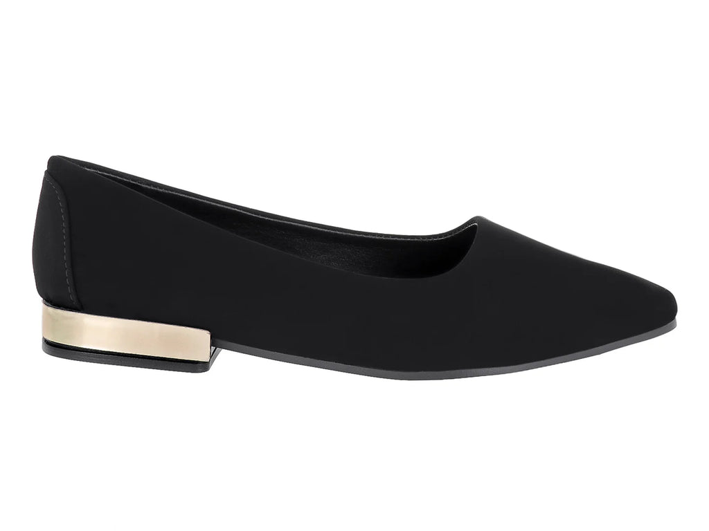 Zapatos Planos Luna Rosa Negro para Mujer