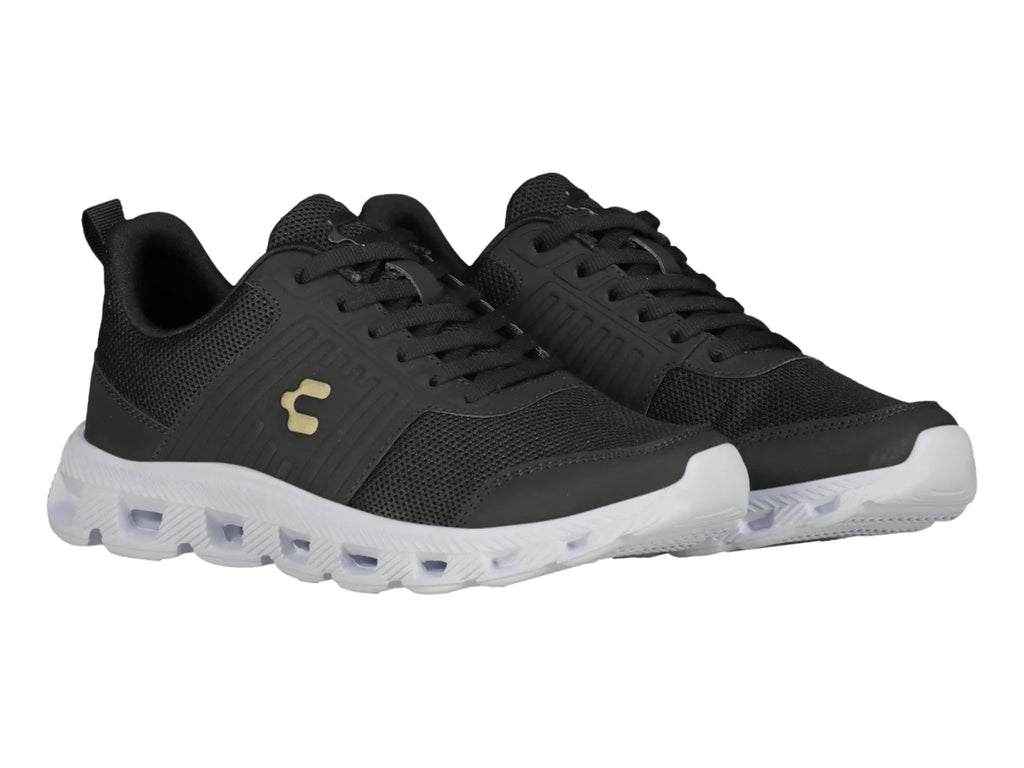 Tenis Charly Light Sport Negro y Dorado para Mujer