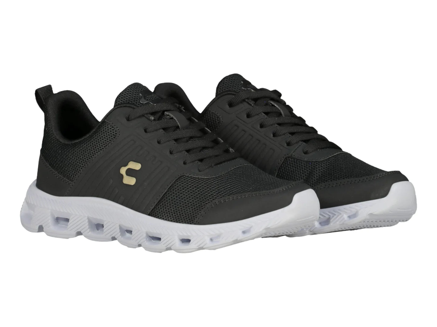 Tenis Charly Light Sport Negro y Dorado para Mujer