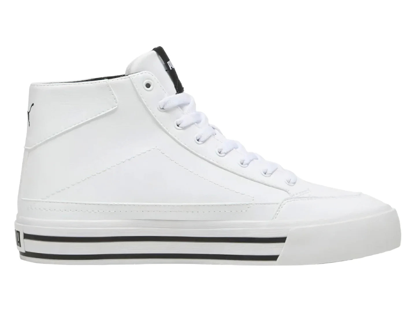 Tenis PUMA Court Classic Vulc Mid Blanco y Negro para Hombre