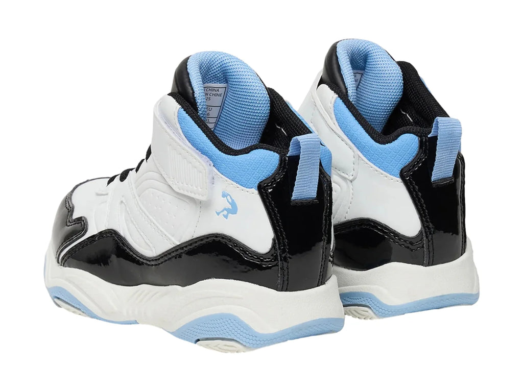 Tenis SHAQ Shaqnotize Blanco Negro y Azul para Niño