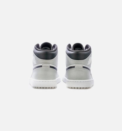Air Jordan 1 Mid Light Smoke Grey Mens Lifestyle Shoe Grey White Limit One Per Customer