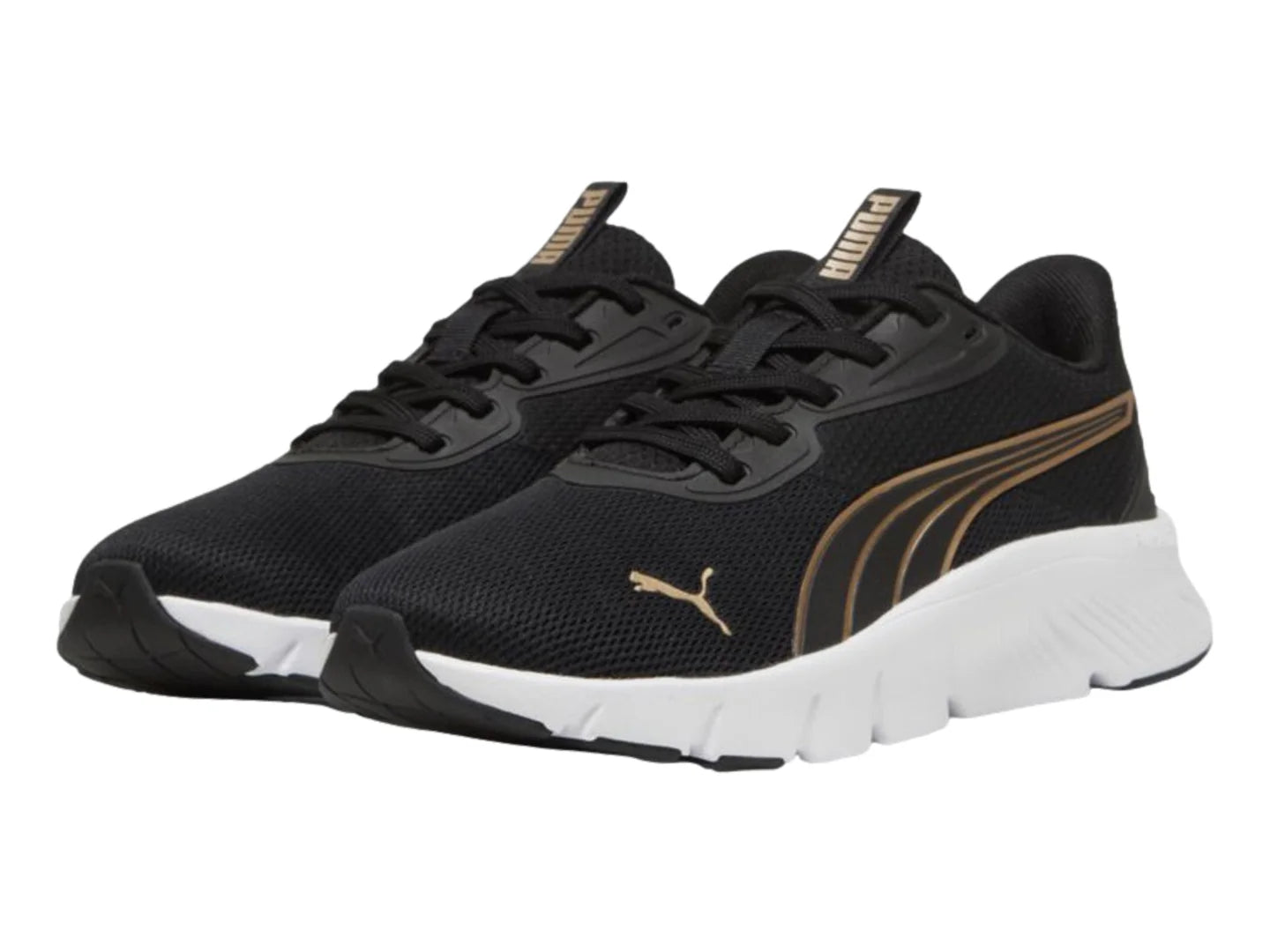 Tenis PUMA Flexfocus Lite Modern Negro y Dorado para Mujer
