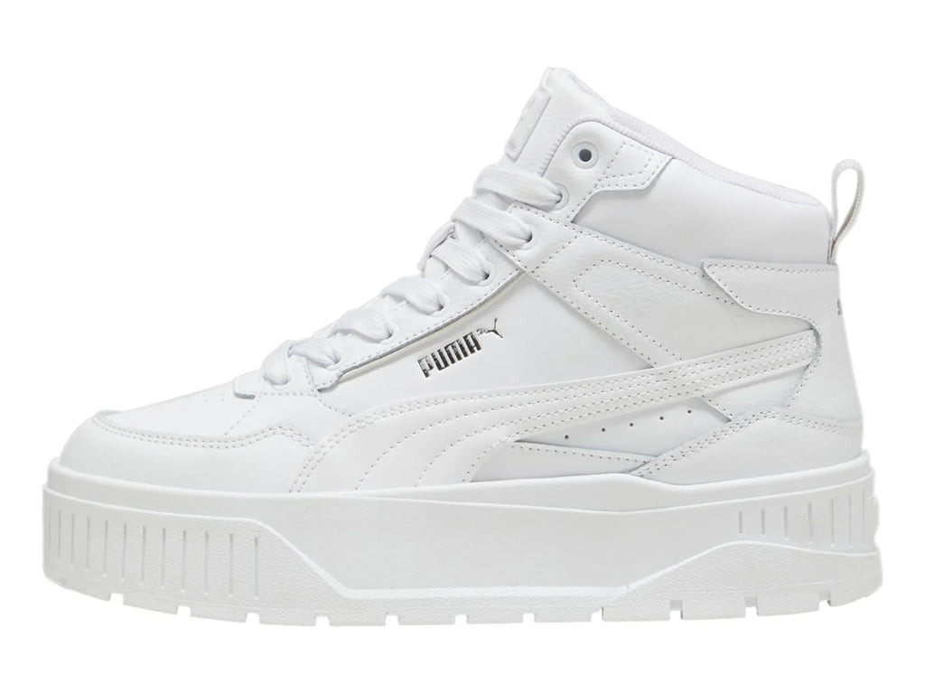 Tenis PUMA Karmen II Idol Mid Blancos y Plata para Mujer