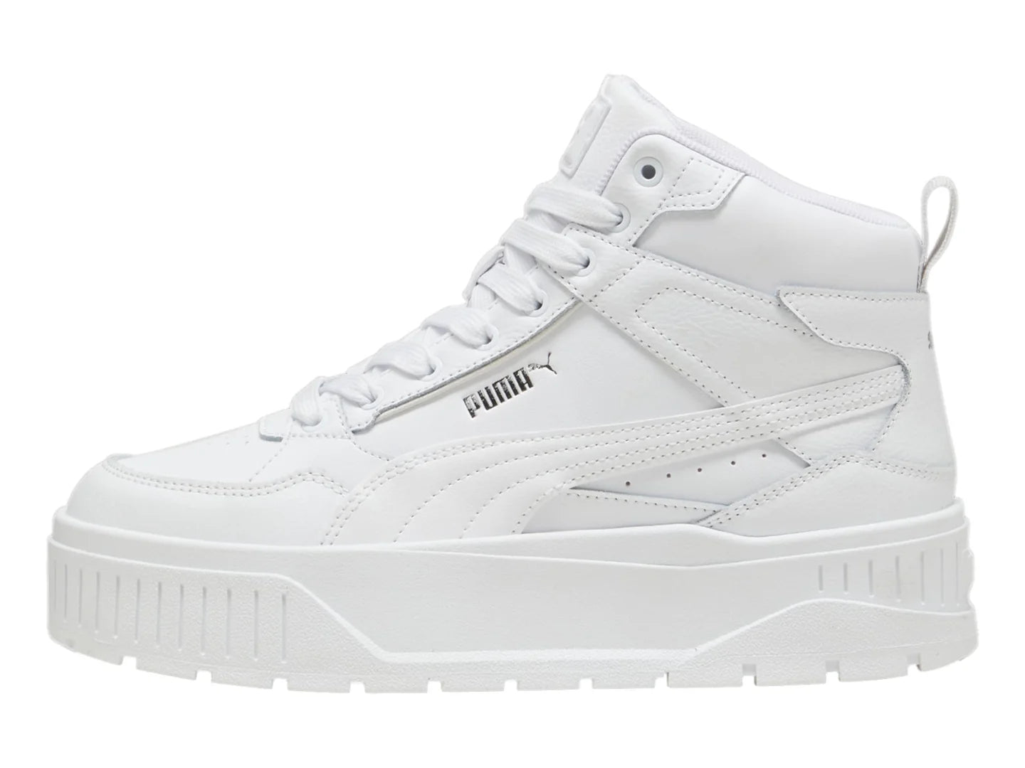Tenis PUMA Karmen II Idol Mid Blancos y Plata para Mujer