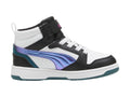 Tenis PUMA Rebound V6 Mid Negro y Blanco para Niña
