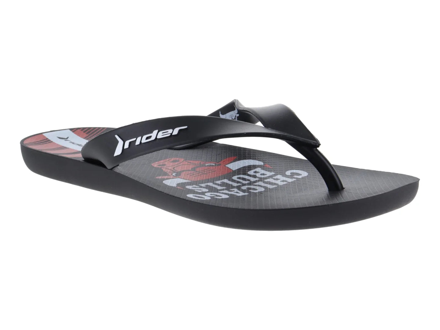 Sandalias Rider Chicago Bulls Negro y Rojo para Hombre
