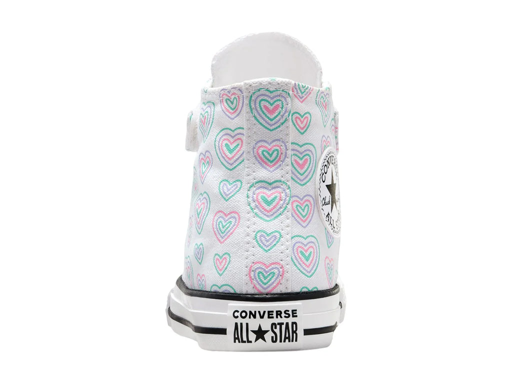 Tenis Converse CTAS HI Blanco y Rosa para Niña