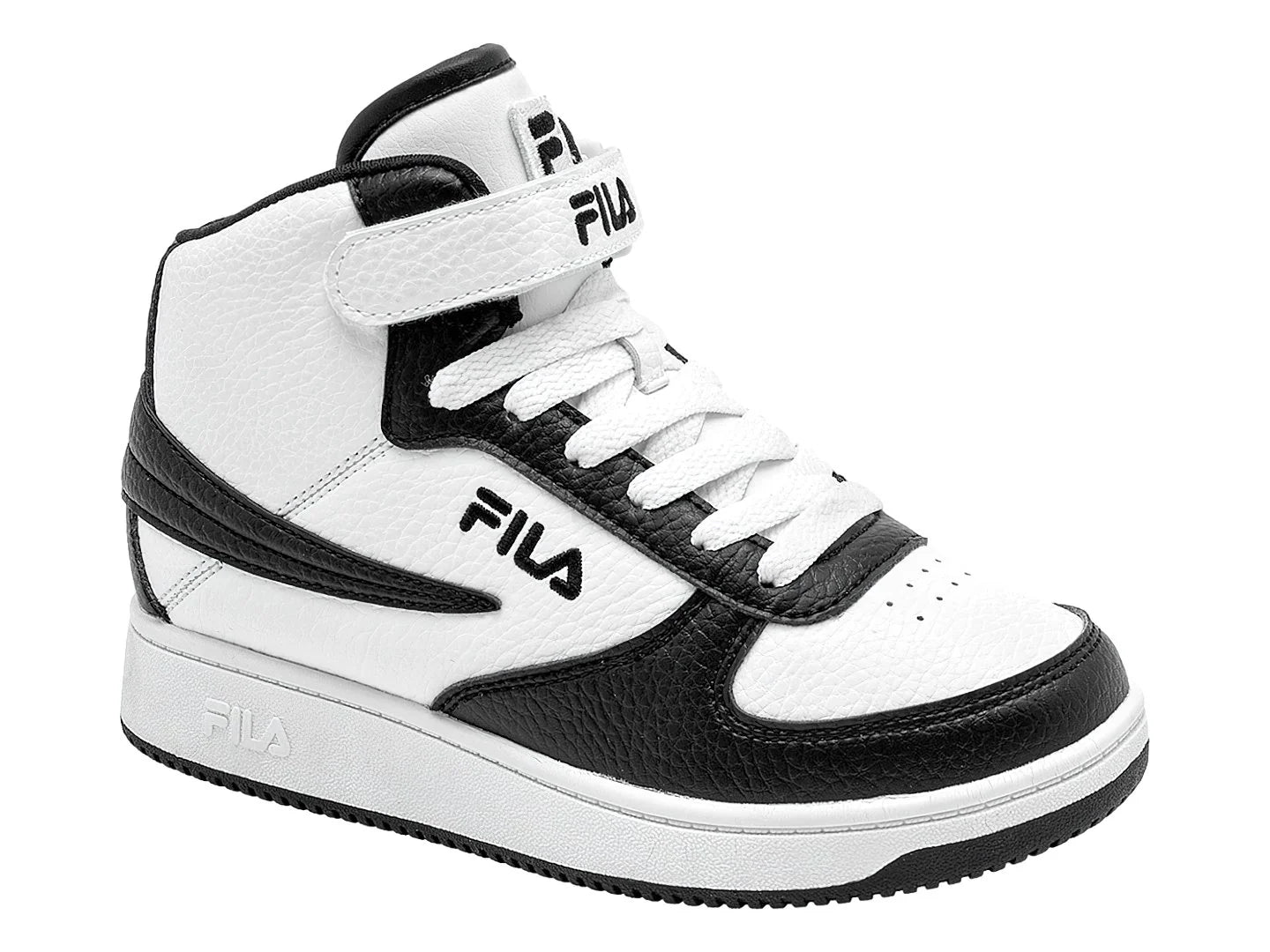 Tenis Fila A High Blanco y Negro para Niño