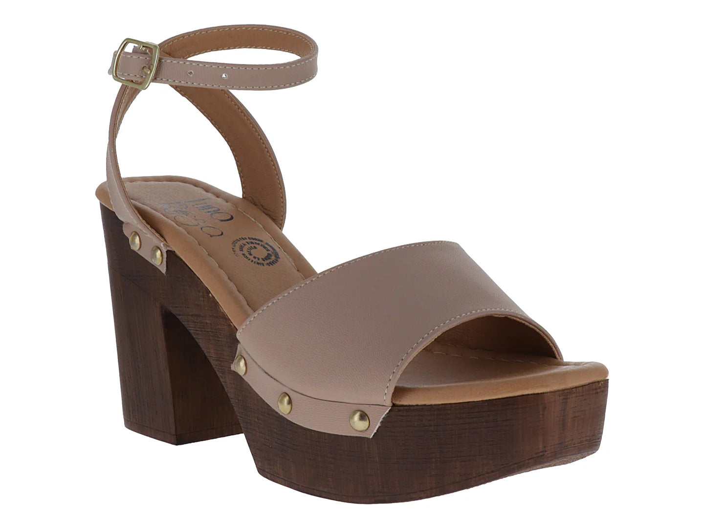 Sandalias de Plataforma Luna Rosa Color Maquillaje para Mujer