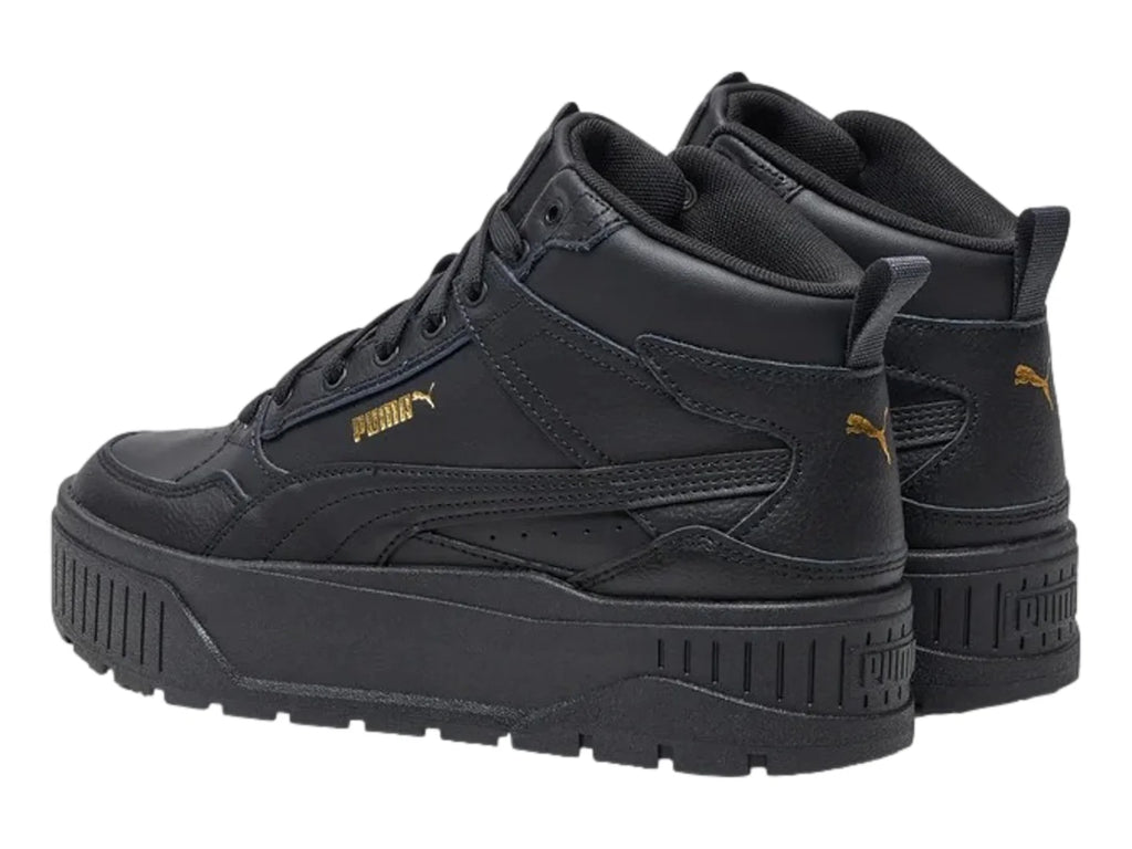 Tenis PUMA Carmen II Idol Mid Negros y Dorados para Mujer