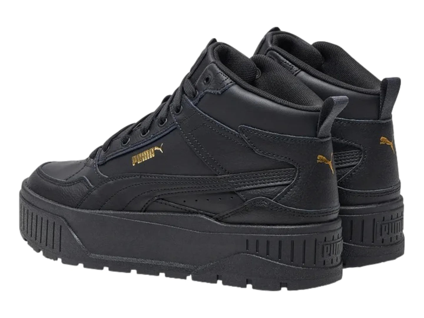 Tenis PUMA Carmen II Idol Mid Negros y Dorados para Mujer