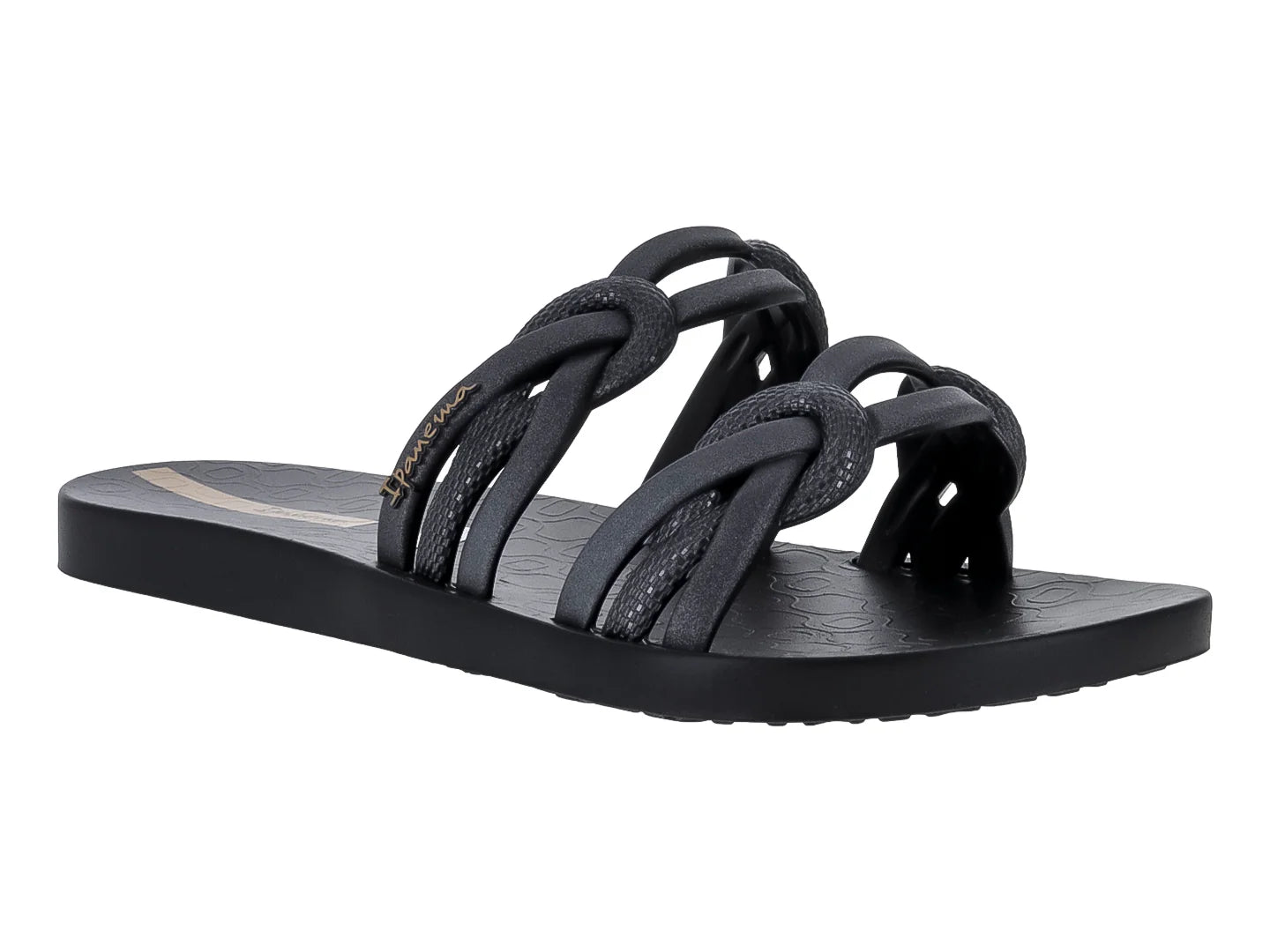 Sandalias Ipanema Negro Plata para Mujer