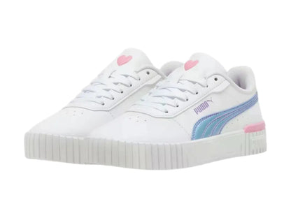 Tenis PUMA Carina 20 Blanco y Lavanda para Niña