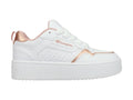 Tenis Champion Lore Platform Blanco y Oro Rosa para Mujer