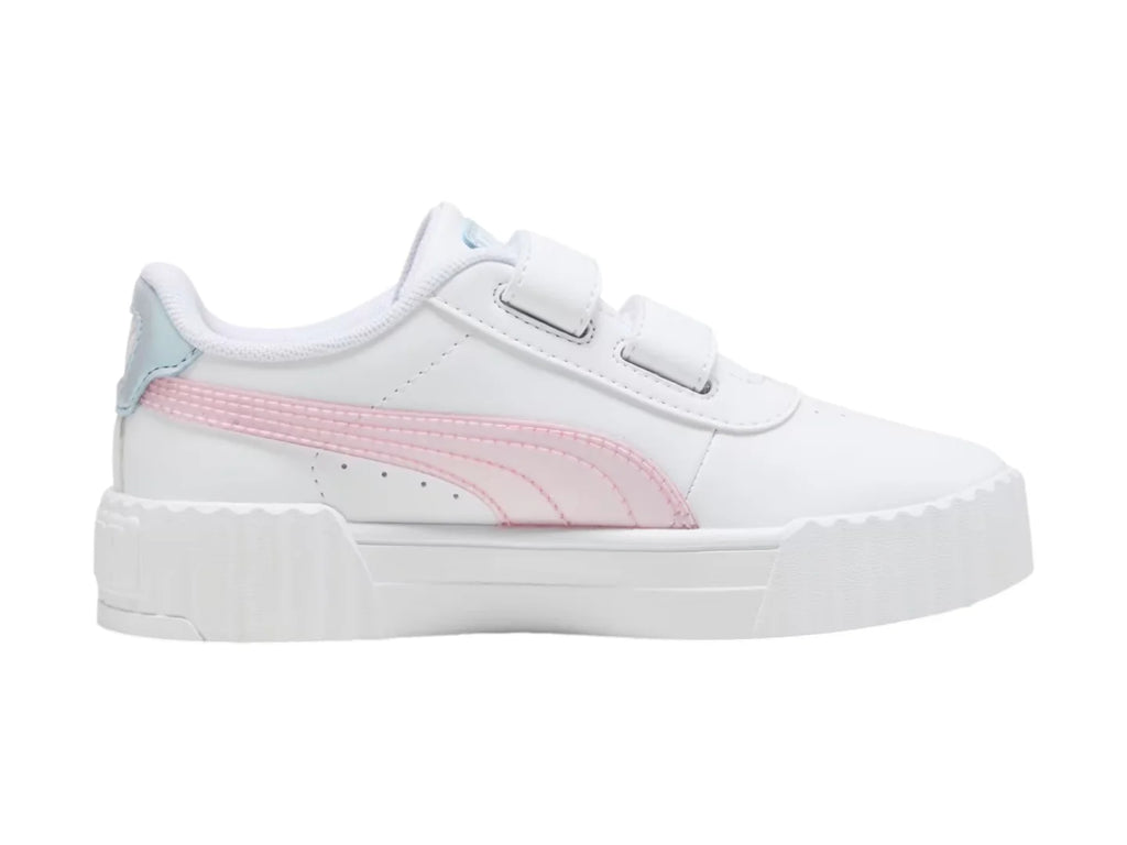 Tenis PUMA Carina 30 Blanco y Rosa para Niña