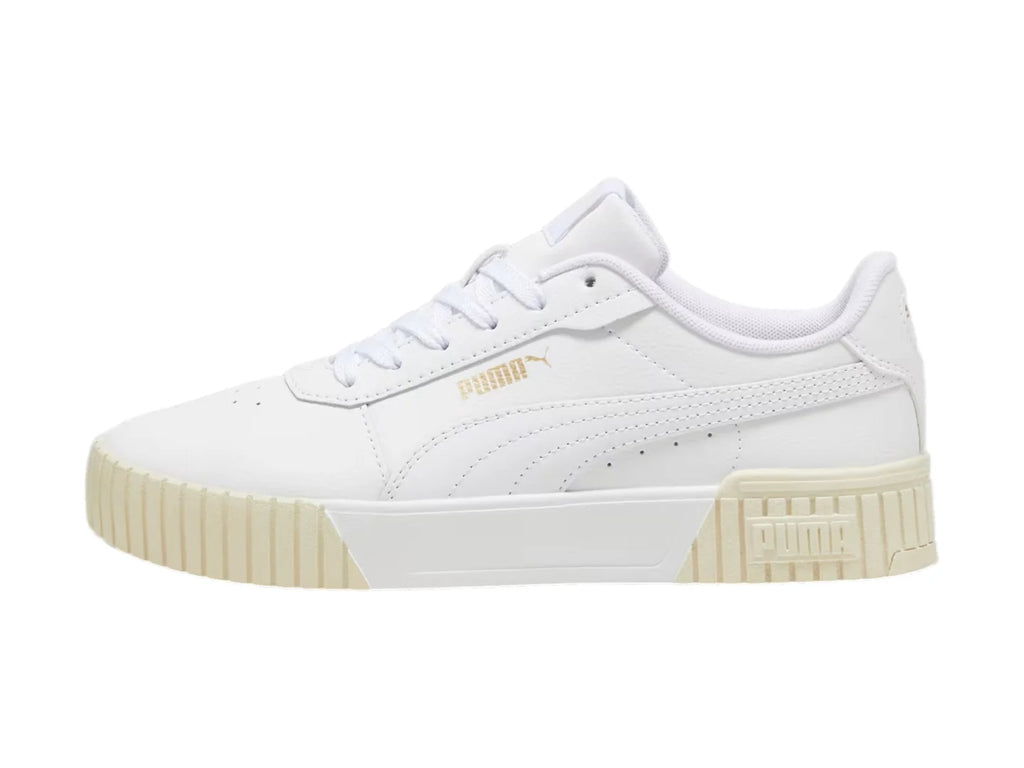 Tenis PUMA Carina 20 Blanco y Oro para Mujer