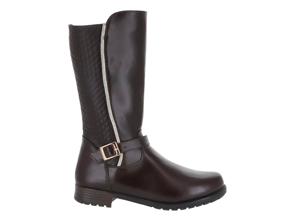 Botas Tropicana Café de Cuero Napa para Niña