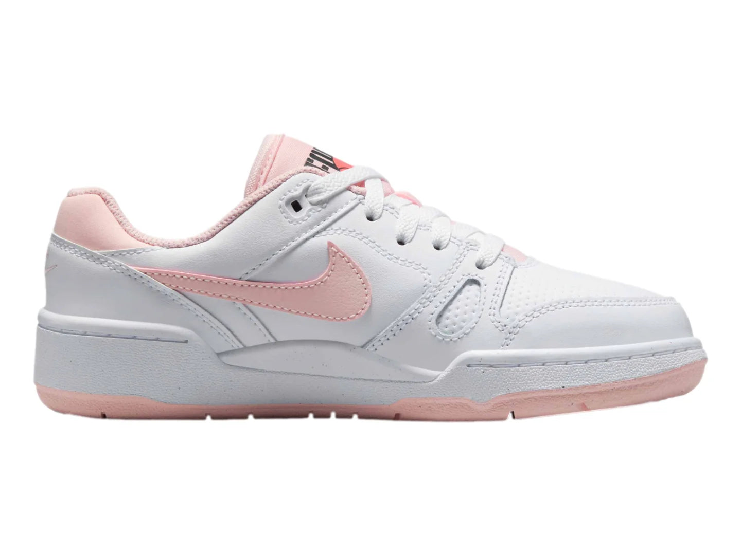 Tenis Nike Full Force Lo Blanco y Rosa para Niña