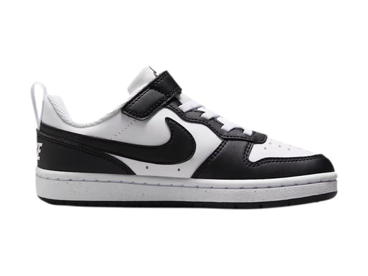 Tenis Nike Court Borough Low Blanco y Negro para Niño