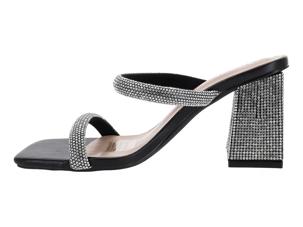 Sandalias ROZE Negro con Cristales para Mujer