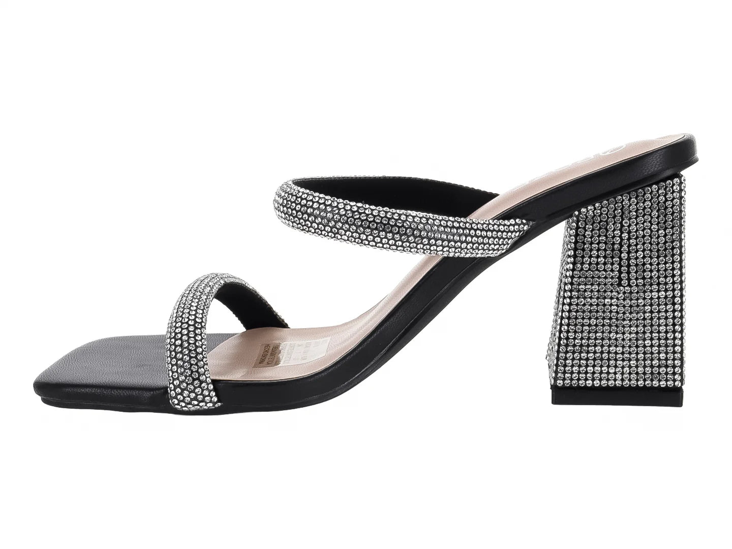 Sandalias ROZE Negro con Cristales para Mujer