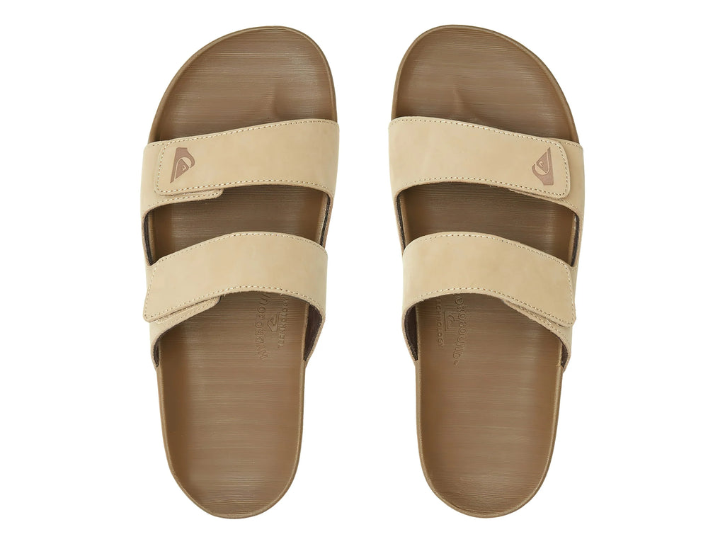 Sandalias Quiksilver Rivi Leather Double Café para Hombre