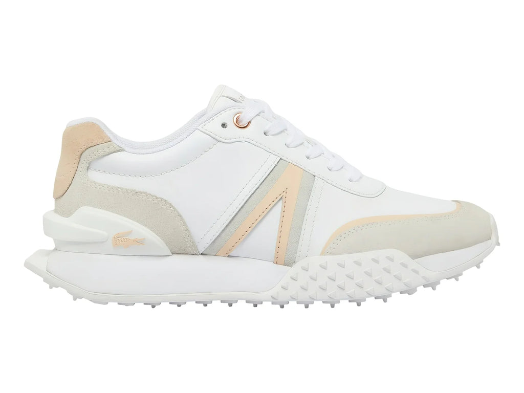 Tenis Lacoste L Spin Deluxe Blanco y Rosa para Mujer