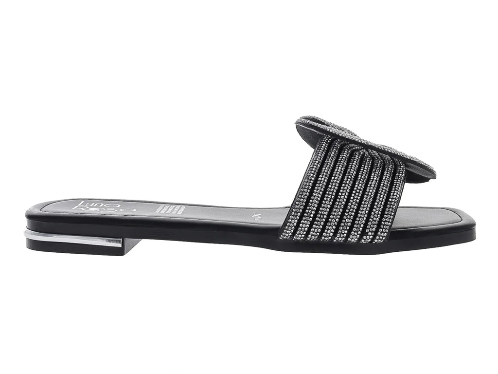 Sandalias Luna Rosa Negro Plata para Mujer