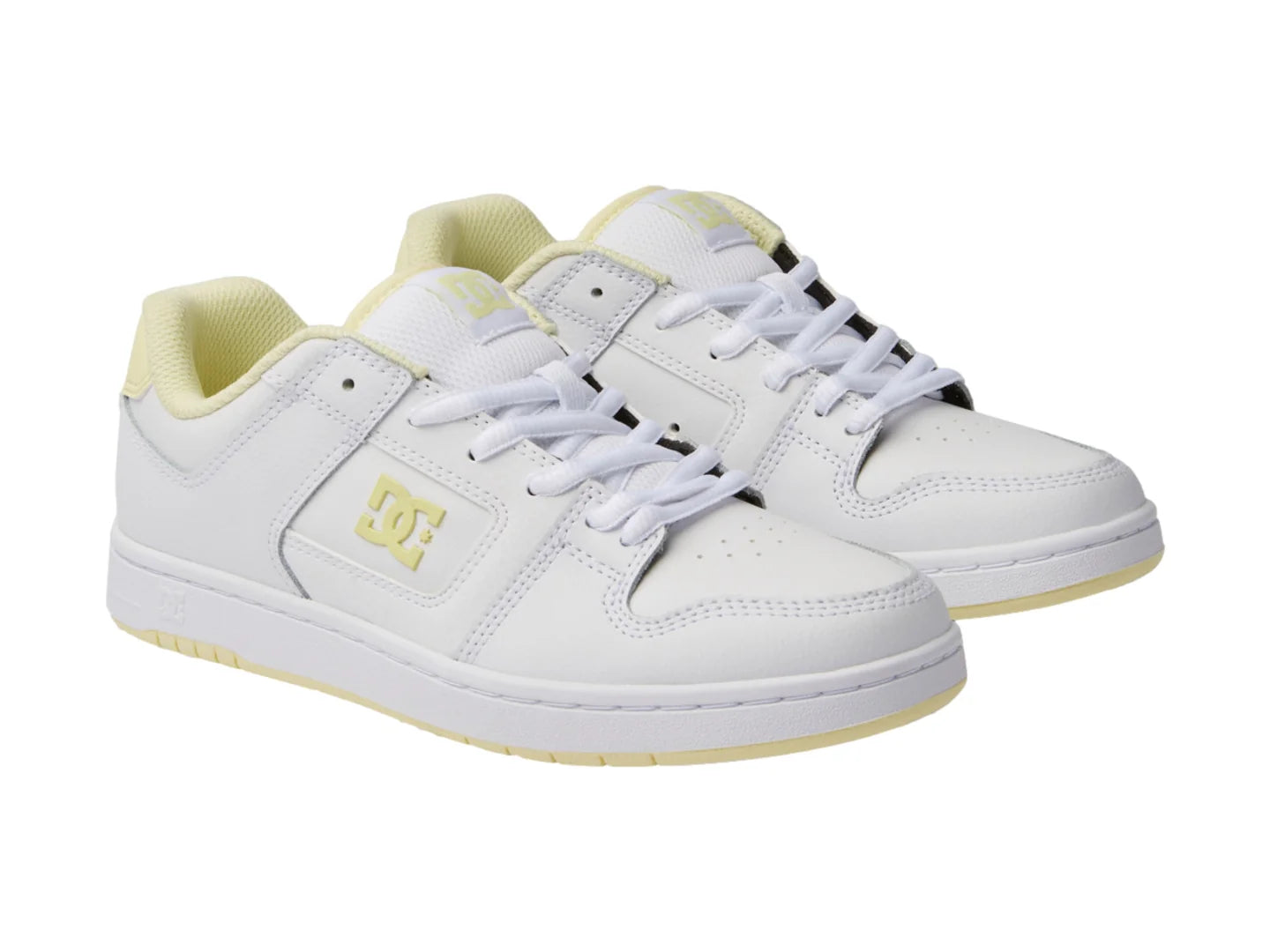 Tenis DC Shoes Manteca 4 Blanco y Amarillo para Mujer