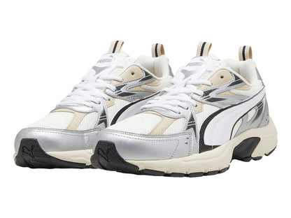 Tenis PUMA Milenio Tech Blanco y Plateado para Hombre