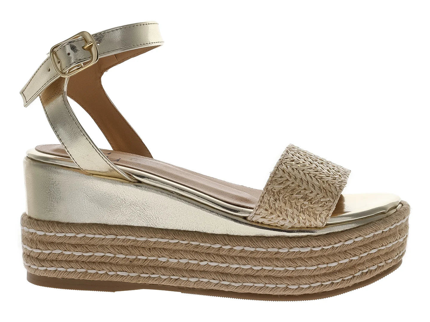 Sandalias Luna Rosa Oro Inglés para Mujer