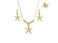 Set de Collar y Aretes Sandra Renteria Dorado para Mujer