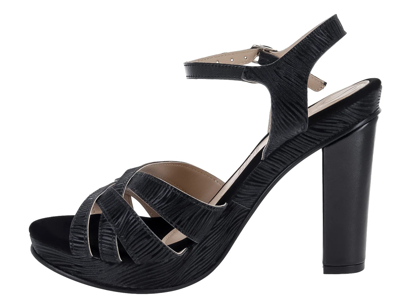 Sandalias Sary de Tacón Alto Negro para Mujer